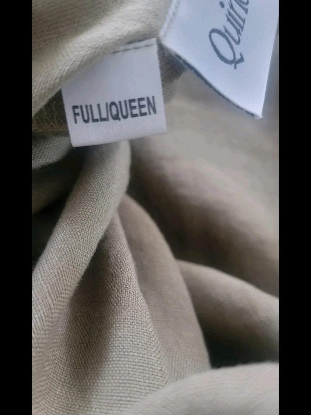 Quince European Linen Duvet Cover Set, Full Queen, Willowleaf, NEW